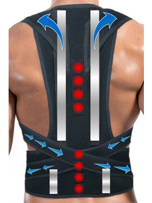 Arnee Kadın Erkek Dik Duruş Korsesi Dik Durmak Oturmak Yürümek için Kamburlukk Kifozz Skolyozz Önleyici Çift Balenli Korse