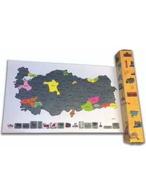 Gez-Kazı Türkiye Haritası – Kazınabilir Renkli Harita – Hediyelik Keşif Haritası 50X30 cm