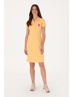 U.S. Polo Assn. Kadın Turuncu Örme Elbise 50300860-VR202
