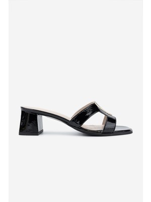 Valmenti Kadın Hakiki Deri Siyah Comfort Terlik 611 EL20024 Bn Trlk Y25 Black