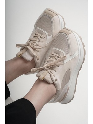 Stilbagshoes Jannet Ithal Kadın Spor Ayakkabı Bej