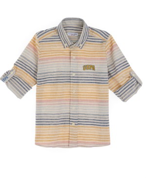 U.s. Polo Assn. Erkek Çocuk Bej Gömlek Desenli 50300617-VR011