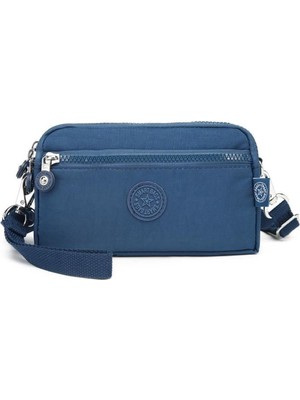Smartbags Mini Boy Krinkıl Kumaş Kadın Çapraz Çanta 2022-1112 Lacivert
