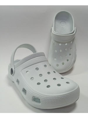 Modeli Hafif ve Rahat Suya Dayanıklı Eva Unisex Beyaz Sandalet Terlik