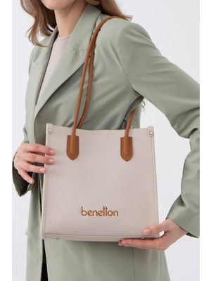 Benetton Kadın Kol Çantası BNT1610 Bej Camel