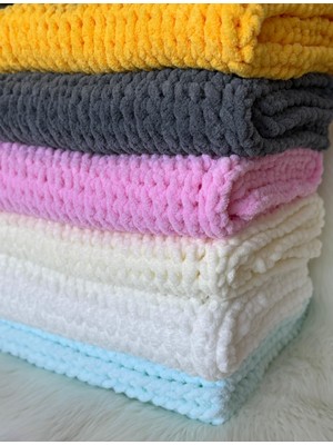 A&D Handmade El Örgüsü Puffy Peluş Bebek Battaniyesi>bebek Odası>battaniye>anne Bebek 100*100 cm