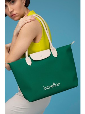 Benetton Kadın Kol Çantası BNT1611 Zümrüt Bej