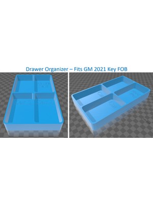 BYR Anahtar Fob Drawer Organizer Tepsi - Gm Fob'a Uygun - Belki Diğerleri (Plastik Aparattır!!!)