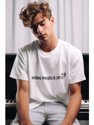Qoeuyl Boutique ''...anythıng Unrelated To Cats It'' Kızgın Kedi Baskılı Unisex %100 Pamuklu T-Shirt