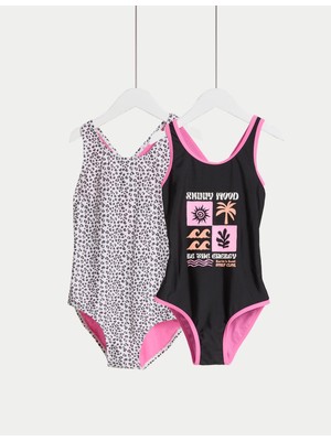 Marks & Spencer 2'li Leopar Desenli Mayo (6-16 Yaş)