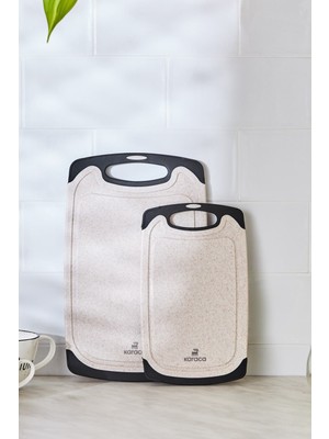 Daily Granit Desenli Krem 2'li Kesme Tahtası 25/31 cm