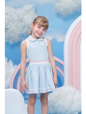 Kız Çocuk Çocuk Polo Yakalı Etekli 2 Li Takım