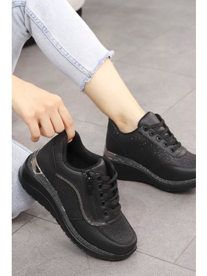 Mdl 1511 Yüksek Tabanlı Taşlı Spor Ayakkabı