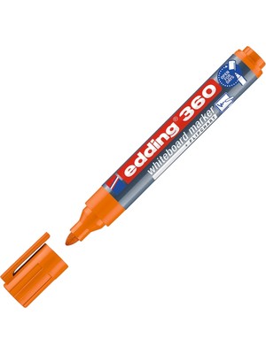Edding Cap Off E-360 Beyaz Tahta Kalemi, Turuncu, Yuvarlak 1,5-3 mm Uç