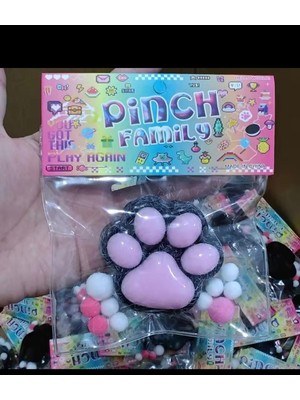 Queviliy Kedi Patisi-Taba Sukuşi - Squishy Pati- Tüylü Pati - Oyuncak (Siyah)