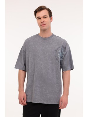 Lumberjack ml Levı 12FL-08 5fx A Antrasıt Erkek Kısa Kol T-Shirt