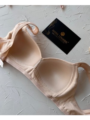 Louisa %85 Pamuklu Balesiz C Cup Toparlayıcı Penye Kalın Askılı 2'li Sütyen