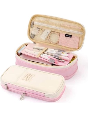 Queviliy Kanvas Malzemeden Çok Fonksiyonlu Kalem Kutusu 7 Renk Seçeneği ile Hafif ve Taşınabilir