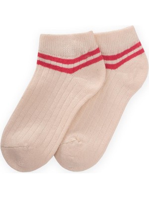 Zemin Ham Bilekleri Çizgili Çocuk Patik 5-12 Yaş Mercan