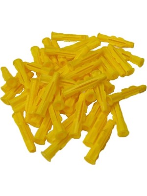 Plastik Dübel Sarı (100 Adet)  (Roket Dübel 10 Mm)