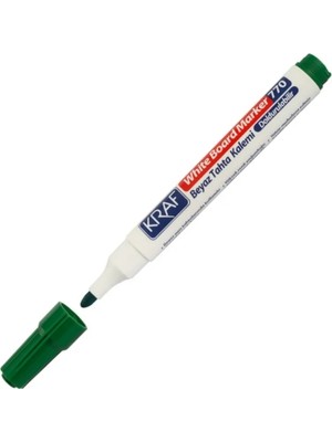 Kraf 770 Beyaz Tahta Kalemi, Yeşil, Doldurulabilir, Uzun Ömürlü