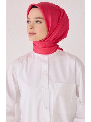 Belli Tivil İpek Eşarp 4055 - 04 Pembe Karışık Desen