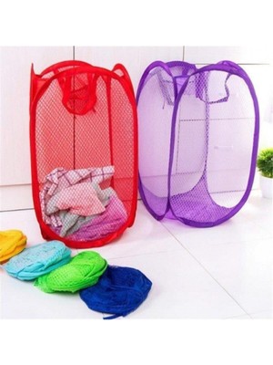 Kirli Çamaşır Sepeti Oyuncak Filesi Katlanır Çamaşır Sepeti