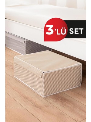 Kahverengi Sosoft (3 Adet )Baza Altı Çok Amaçlı Kutu 50X40X19CM