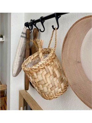 Hasır Sepet/banyo-Mutfak-Çocuk Odası Asılabilir Sepet