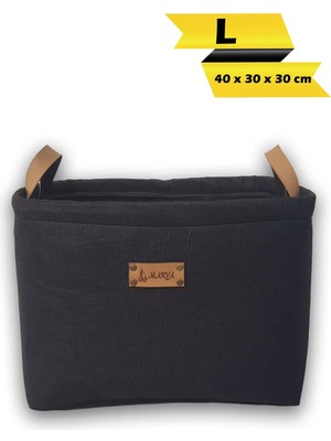 Dolap Içi Çamaşır Çocuk Odası Oyuncak Düzenleyici Katlanır Saklama Sepeti Organizer Siyah