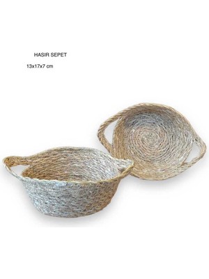 Bambu ve Hasır Sepet Dekoratif Ev Düzenleyici Boyları Görselde