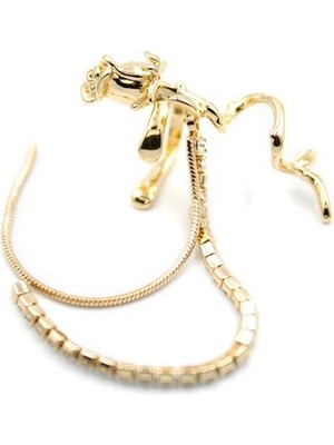 Gül Kıkırdak Küpe - Altın