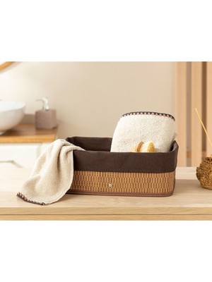 Std Gina Bambu Sepet 32X22X12 cm Koyu Kahve Klasik