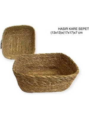 Bambu ve Hasır Sepet Dekoratif Ev Düzenleyici Boyları Görselde