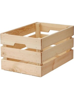 Kutu 46X31X25 cm Dekoratif Kutu, Çam Meridyendukkan Ev Düzen Kutu Sepet Masif Çam Ağacı