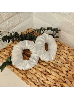 Nişam Tepsisi Süleme Halka Kadife Pofuduk Fincan Altı Beyaz 1 Adet