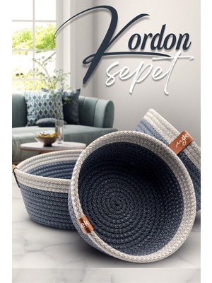 Jüt Ip Oval Üçlü Hasır Özel Tasarım Çok Amaçlı Düzenleyici Sepet Organizer