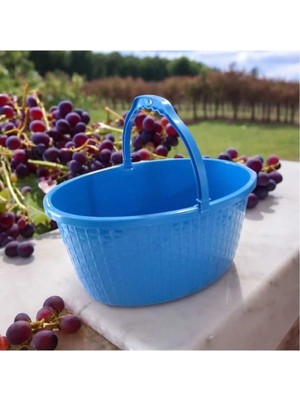 Plastik Taşıma Sepeti Meyve Sepeti Balkon Sepeti (40 x 30 x 19CM)