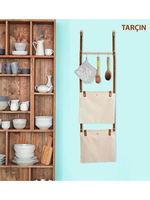 Mutfak Düzenleyici ve Patates Soğan Sepeti Evye Dolap Raf Deri Organizer Askısı ve Havlu Kağıtlık