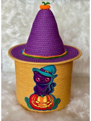 El Yapımı Tasarım Halloween Temalı Düzenleyici Sepet