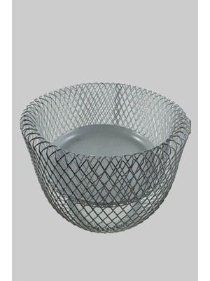 Meyve Sepeti Meyvelik Sebzelik Çok Amaçlı Şık Metal Sepet Dekoratif Organizer Sepet