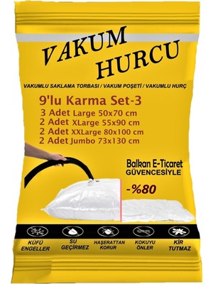 9'lu Karma Set-3 Vakumlu Hurç - Vakumlu Poşet -