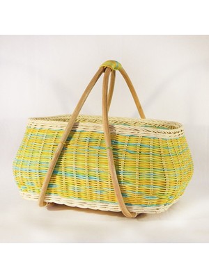 Rattan Renkli Piknik Sepeti -01