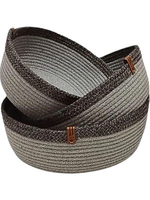Jüt Hasır Örgü Organizer Çok Amaçlı Düzenleyici Sepet