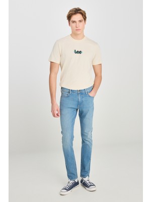 Luke Slim Fit Dar Kesim Normal Bel Dar Paça Mavi Pamuklu Esnek Denim Pantolon