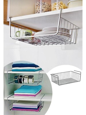 Dolap Içi Düzenleyici Sepet,askılı Raf Düzenleyici Sepet Raf,raf Altı Sepet Kanguru Raf Sepeti