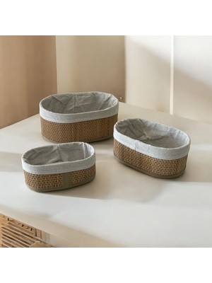 3'lü Bambu Çok Amaçlı Sepet - 331