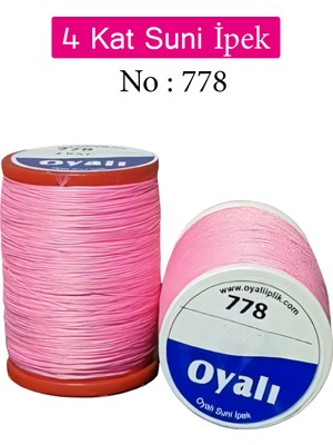 Oyalı 4 Kat Suni Ipek Iplik Iğne Oyası Boncuk Ipi Tığ Oyası NO:778