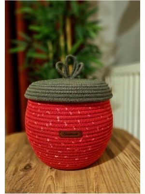 Çilek Tress Kapaklı Sepet,düzenleyici,çok Amaçlı Sepet