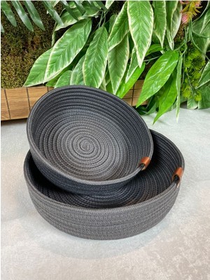 Çok Amaçlı Dekoratif Hasır Sepet Takımı 2 Li, Organizer, Hasır Sepet Hasır Sepet Takımı